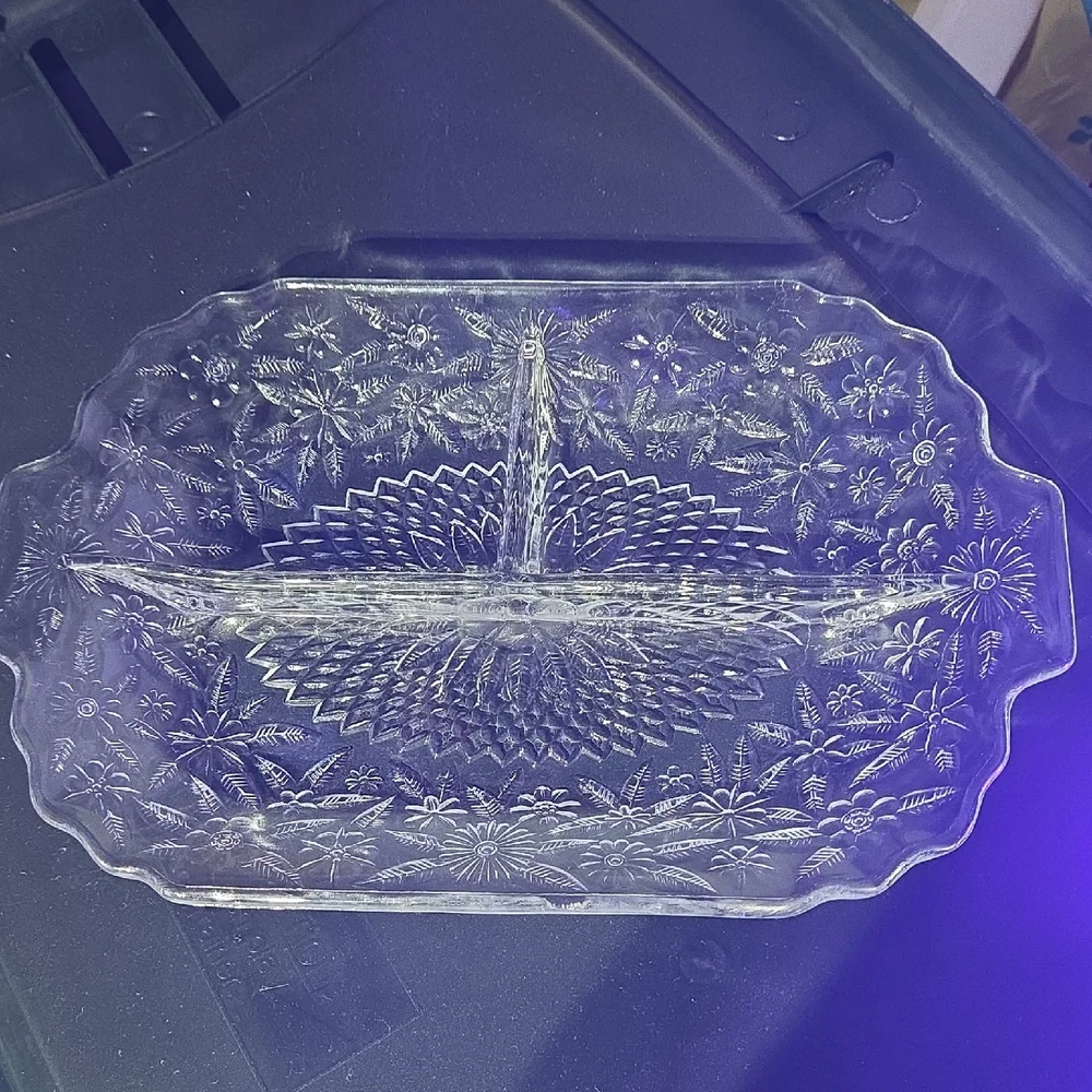 Ornate Floral Vanity Tray - Vibrant Purple
